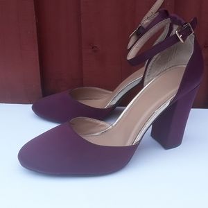 Maroon high heels